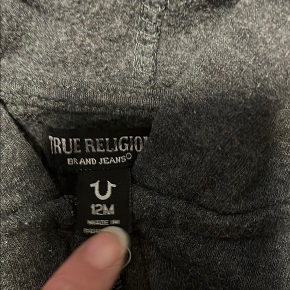 Kids Gray Hoodie by True Religion - Picture 3 of 3